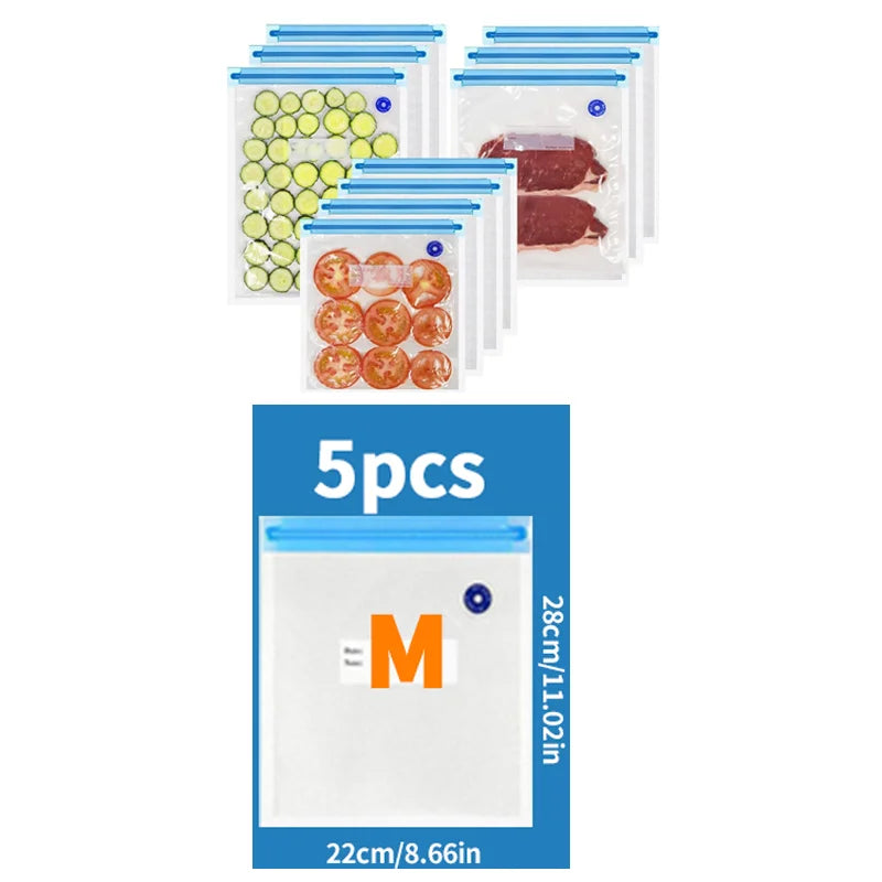 Mini Vacuum Sealer Machine Bag Rolls Food Sealer Compact Food Preservation System with Vacuum Bags & Inhalation tool kit
